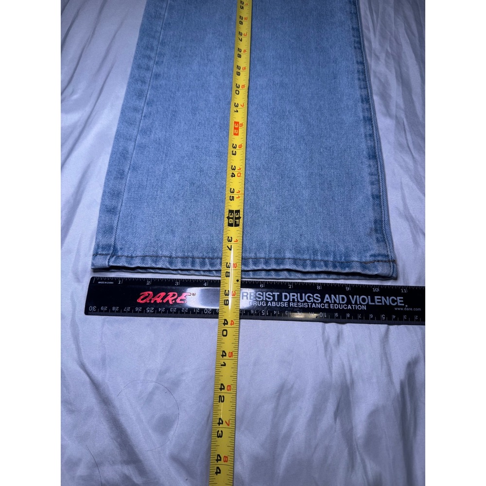 Wide Leg Baggy Jeans By Edikted Womens XS Light Wash Y2K Streetwear Denim - Picture 4 of 5